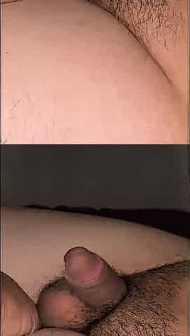 Feet play with petite weenie