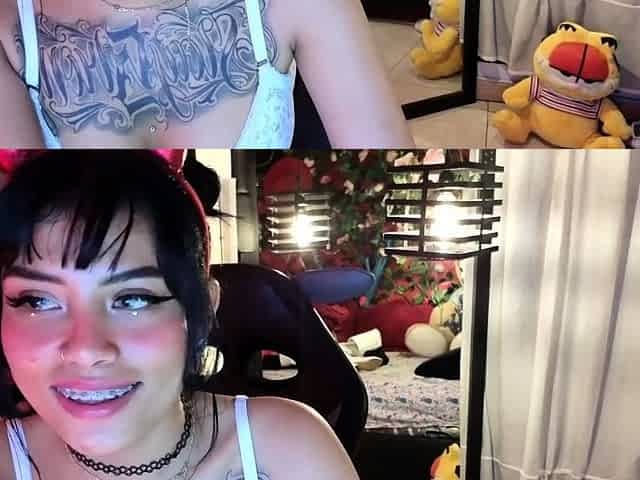 Brunette chubby teen with tattoos and big boobs anal fucked