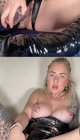 Solo Harcore Nipple and Pussy Pumping,masturbation and Mega Squirting