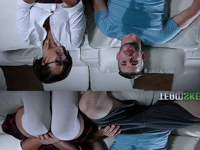 Explicit looking curvaceous nerdy sexpot Emori Pleezer deserves good doggy