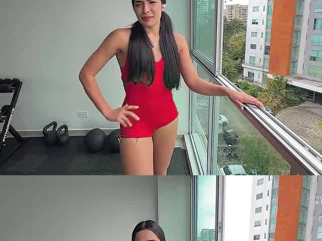 That's how I ended up doing cardio with my neighbour. Her booty is massive after training.