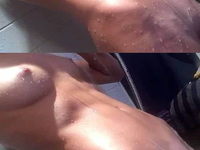 Small titted teen from EU masturbating