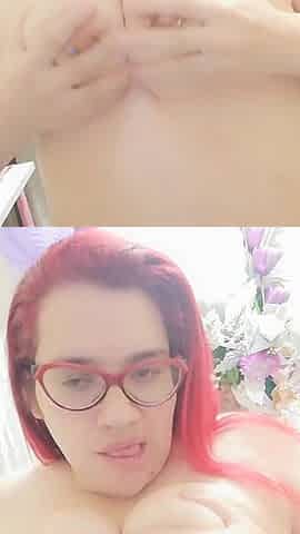 Sucking my tits