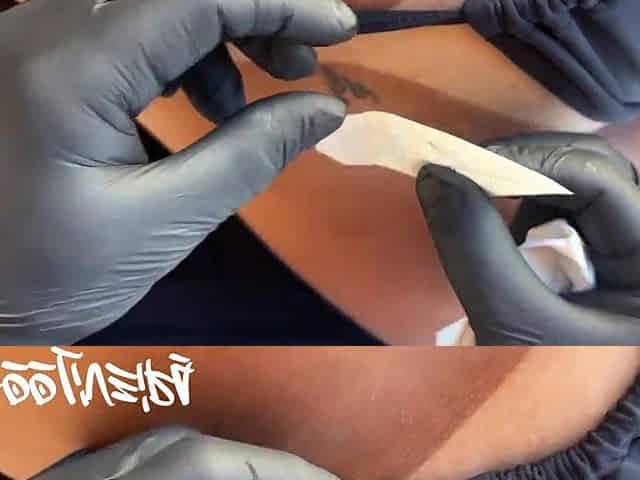 The golden-haired paid for the tattoo with her cunt coz it was smooth.