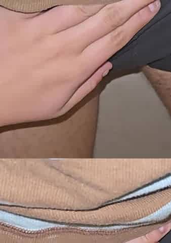 Hot Brunette with Small Boobs Jerks off the Young Big Cock Until He Can't Stand It and Cums
