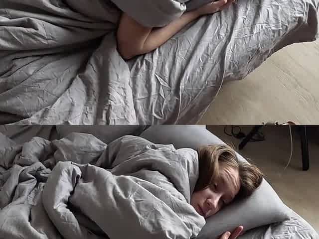Petite busty Russian step-daughter rides her big step-dad's cock in the morning