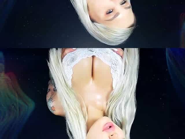 Super hot busty blonde babe fucks a big dick on webcam