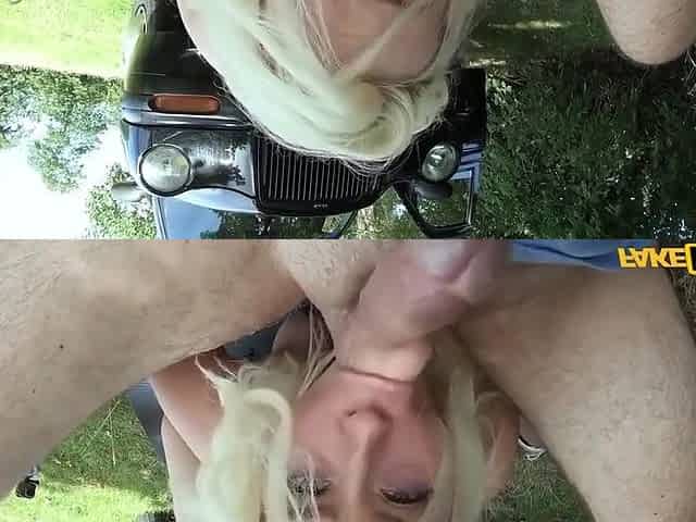 Taxi Driver And Candy Banks - A Does A Pov Video With A Busty Rimjob Queen