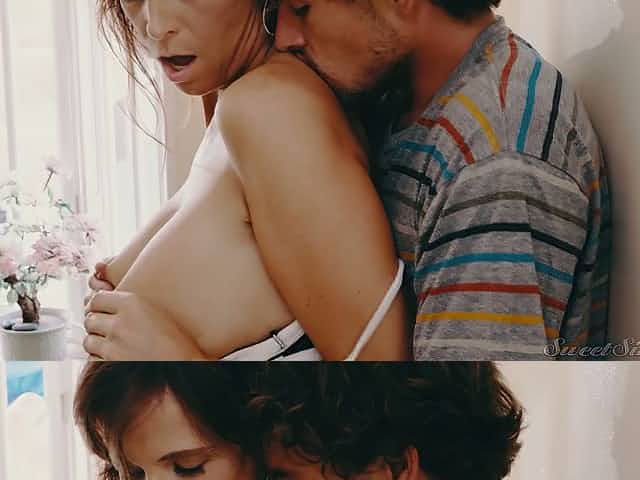 Tattooed big bottomed sexpot Syren De Mer lets dude suck her big boobies