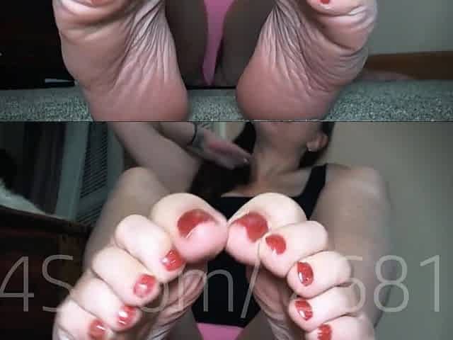 Red Toenails and Wrinkled Sole Worship - Clips4Sale Store 26814 - Foot Fetish - Foot Thrall