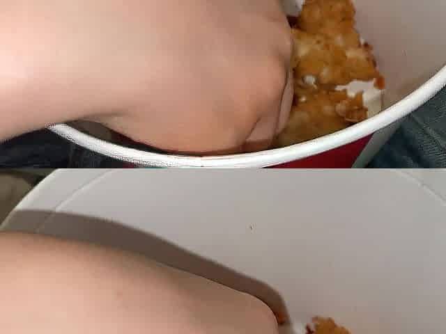 KFC bucket with a surprise inside. Stepsister liked it.
