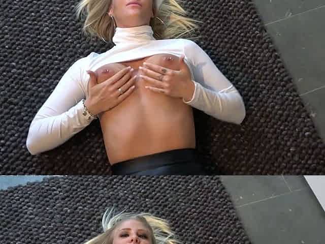 Amateur blondes pov blowjob and hardcore fun with lucky dude