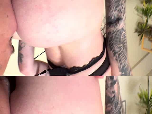 Babe doing a hardcore blowjob