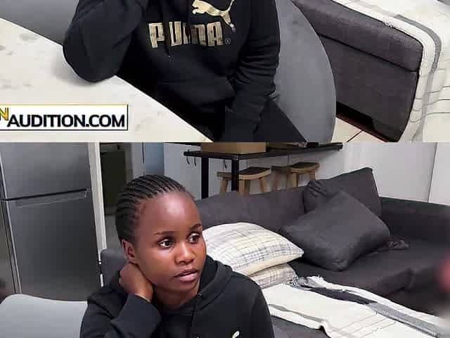 Fake casting with ebony teen with large booty Rishala Flames previous to coarse sex