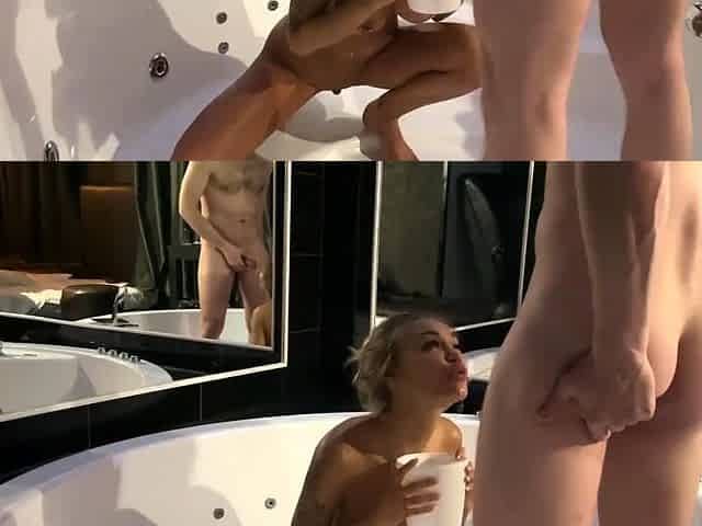 Dirty Slut Monika Fox Drinking Pee & Doing DAP At Lover's