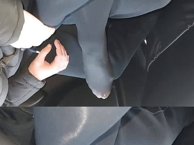 My Stepmom Gives Me a Footjob in Public in the Car After I Massage Her Nylon Feet