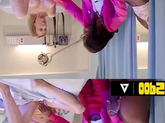 Nurse Swindles Insane Threesome With Patient & His Ebony Gf - Lauren Foxxx, Ana Foxxx And Nicole Kitt