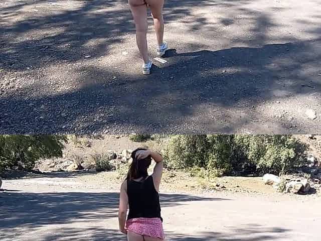 PUBLIC walking semi bare in the park