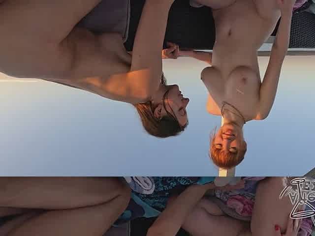Lily Mays Bangs Out Her Friend Rebeka Ruby With A Dildo Outdoor Sunset Boat Ride