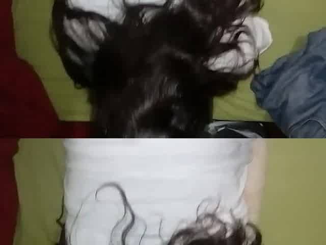 Spunk flow on booty, rub and slap