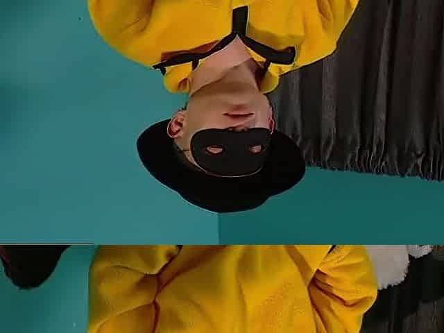 Lewd brunette hair with bald cunt drilled by masked schlong