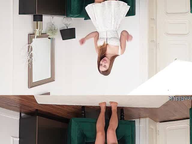 Large Naturals Large Breasts Russian Teen Amalia Davis Sheer Hose BTS