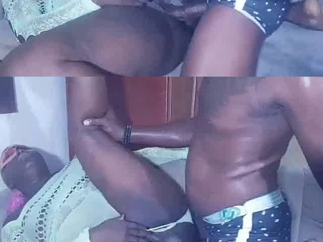 BLACK TAKES THE 13 INCHER ON THE SOFA LAYING DOWN AND ENJOYS IT!!!!!!!!!!!!!!!!!!! (PART.1)