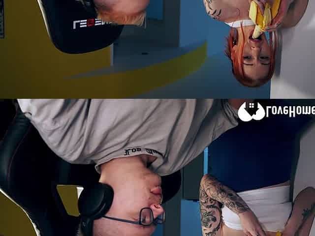 Distracting his gaming with a good blowjob