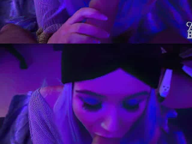 Banging on the table and swallowing cum