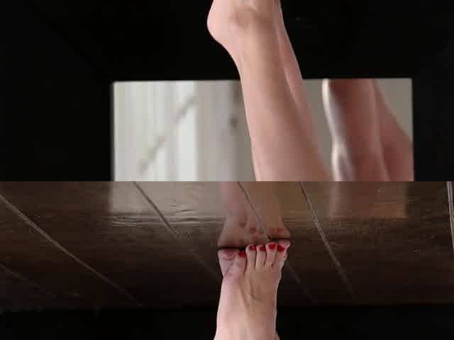 All Attention To Her Slim Feet