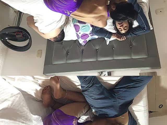Stepson bangs his lewd girlfriend in front of his stepdad