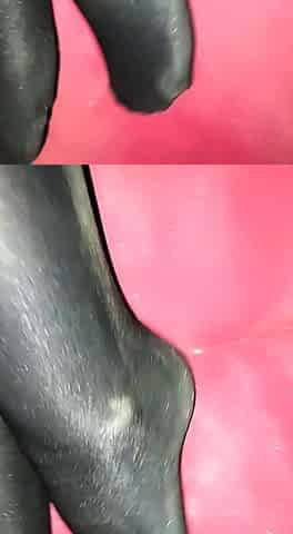 Horny brunette amateur with foot fetish sucks guys toe