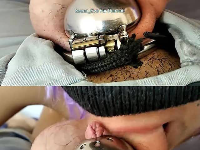 FEMDOM - breasty wife submits and humiliates cuckold spouse