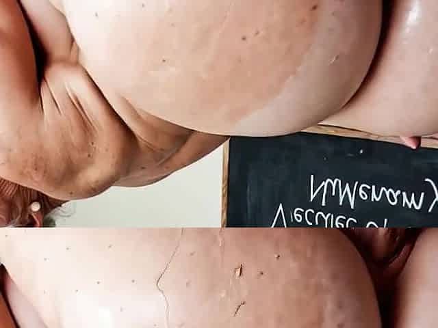 AI generated. The grandmother decided to castigate the student with sex