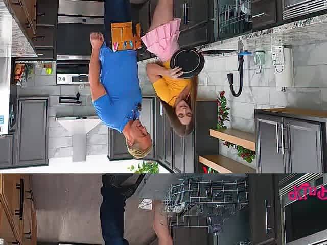Stepdaughter Seduces Stepdad During Kitchen Lesson