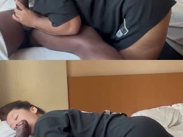 Curvy Black Babe Wakes Up To Big Cock Morning Blowjob In Bed