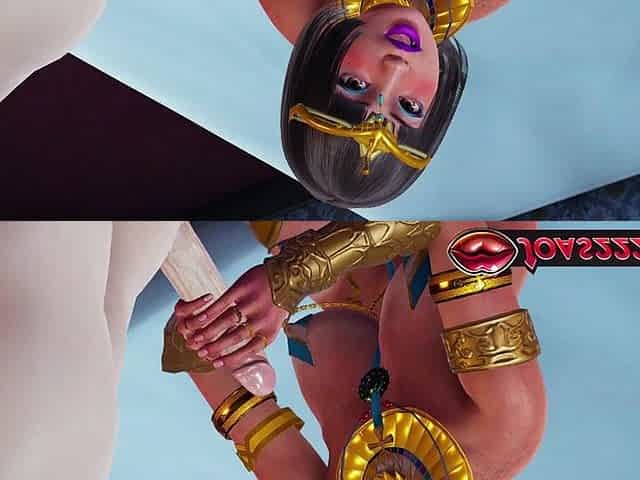 3D Hentai Hot Cleopatra - Big Tits and Ass, Handjob for Big Dick While Sitting, POV Titfuck Teasing, Sloppy Blowjob Cum on Face