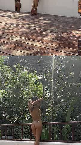 Exposed Monika Fox Posing In The Jungle