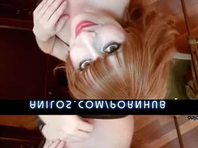 Sexy redhead mama seductive striptease