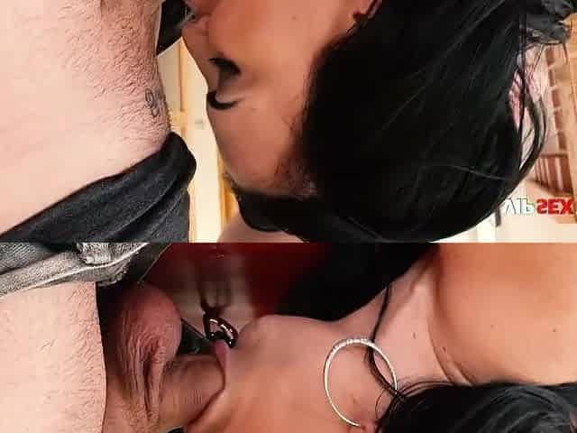 Curvy mother I'd like to fuck Deepthroats One Weenie Whilst Getting Pounded Doggy by One more