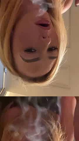 Sexy Smoking Blond