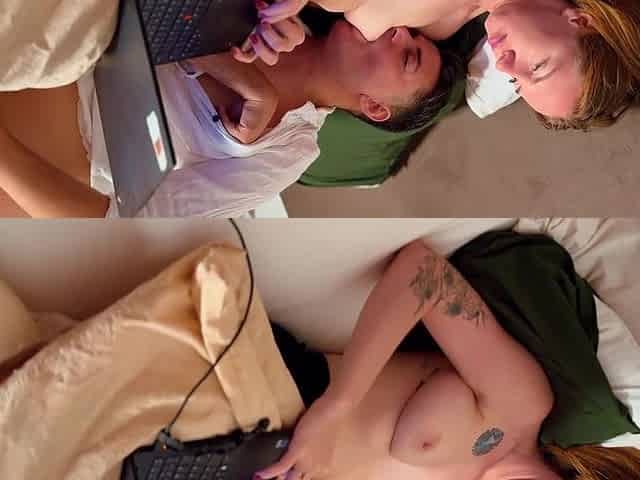 Stepdaddy Gets Breastfed By Huge Boob Redhead While She Works On Computer Adult Nursing Lactation Pt 2