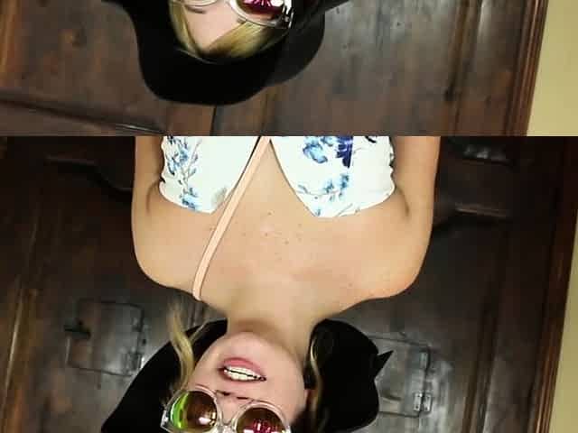 Freckled blonde fucktoy milks for first time on camera