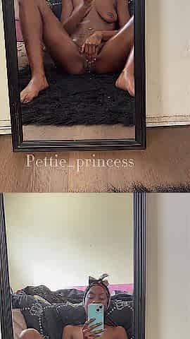 Black Bangs Herself In the Mirror