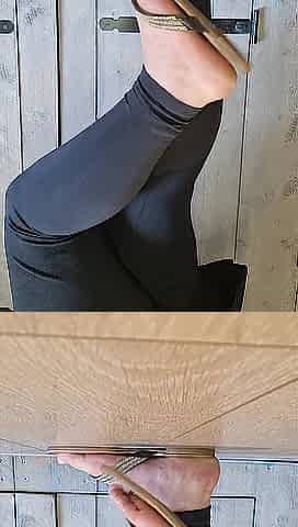 Flawless slipper clapping on my consummate gorgeous feet.
