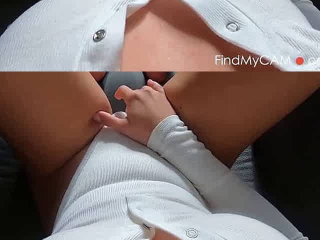 POV Teen with Big Tits Masturbating and Fingering on Webcam