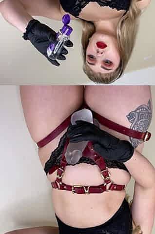 Sexy solo girl loving masturbation with toys