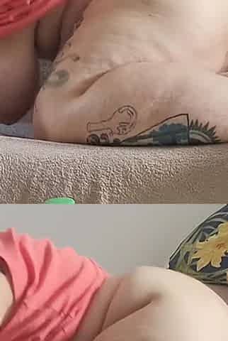 BBW Masturbates with No Toys on the Couch