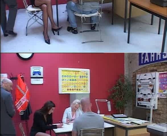 Office Secretary From Germany Got to Please Two Cocks Together