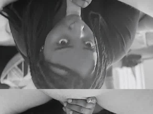 Ebony Gal Blowing White Stud Until This chab Cums All Over Her Face